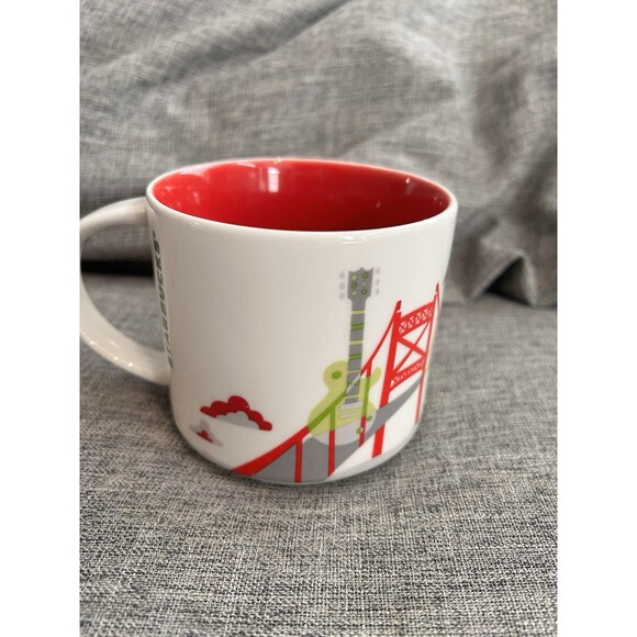 2014 Starbucks You Are Here Collection Ohio 14 Oz Coffee Cup Mug Red White - Picture 3 of 6